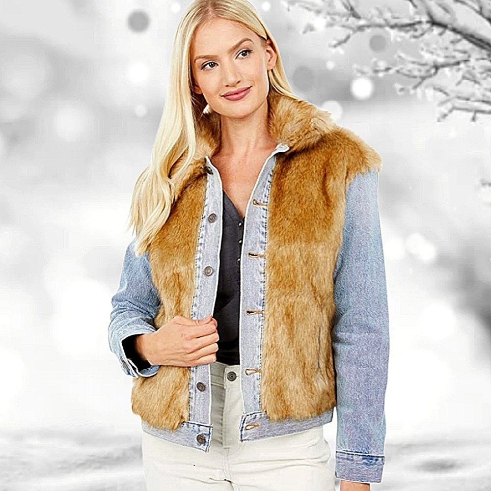 Levi's Furry Fury Oversized Trucker Jean Jacket Cost